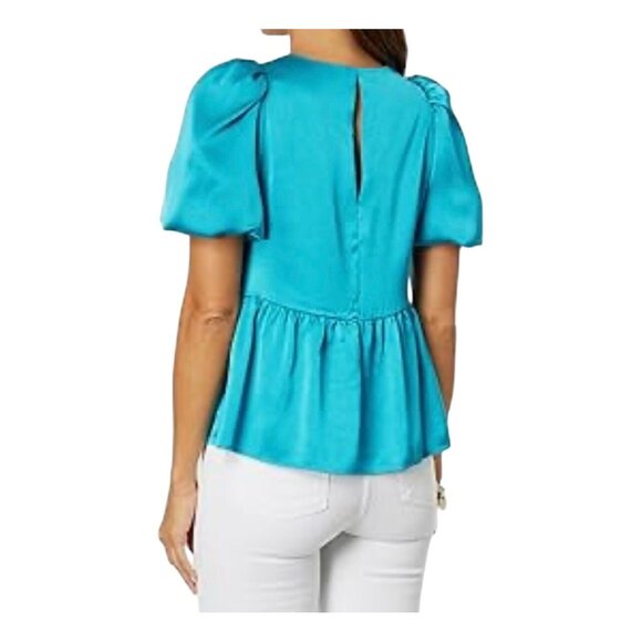 Lilly Pulitzer Blakelynn Elbow Sleeve Top Blue Rhapsody Size 6 - Picture 2 of 16